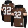 Jim Brown Cleveland Browns Mitchell & Ness Player Name & Number Hoodie Legacy Jersey - Brown - Front View