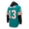 Dan Marino Miami Dolphins Mitchell & Ness Player Name & Number Hoodie Legacy Jersey - - Detail View