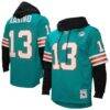 Dan Marino Miami Dolphins Mitchell & Ness Player Name & Number Hoodie Legacy Jersey - - Front View