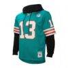 Dan Marino Miami Dolphins Mitchell & Ness Player Name & Number Hoodie Legacy Jersey - - Side View