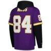 Randy Moss Minnesota Vikings Mitchell & Ness Player Name & Number Hoodie Legacy Jersey - Purple - Detail View