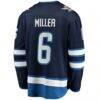 Colin Miller Winnipeg Jets Fashion7 Home Premier Breakaway Player Jersey - Navy - Detail View