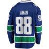 Nils Aman Vancouver Canucks Fashion7 Home Premier Breakaway Player Jersey - Blue - Detail View