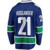 Nils Hoglander Vancouver Canucks Fashion7 Home Premier Breakaway Player Jersey - Blue - Detail View