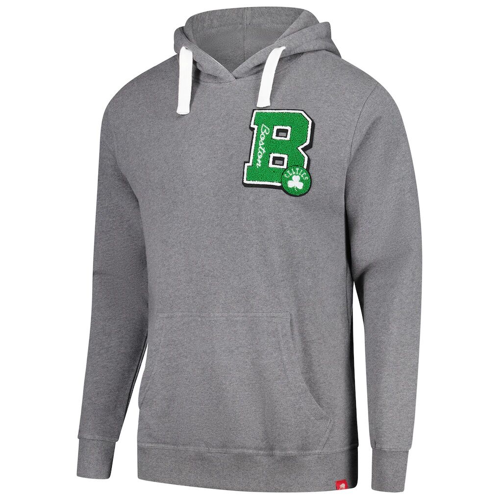 Boston Celtics Sportiqe Unisex Varsity Collection Blake Pullover Hoodie – Heather Gray