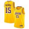 Austin Reaves Los Angeles Lakers Nike Youth Swingman Jersey - Gold - Front View