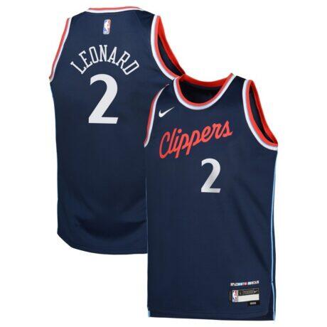 Kawhi Leonard LA Clippers Nike Youth Swingman Jersey - Icon Edition - - Front View