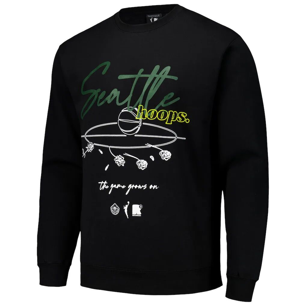 Seattle Storm round21 Unisex Bloom Pullover Crew Sweatshirt