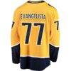 Luke Evangelista Nashville Predators Fashion7 Premier Breakaway Player Jersey - Gold - Front View