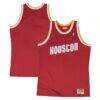 Houston Rockets Mitchell & Ness 1996-97 Hardwood Classics Swingman Jersey - Red - Back View