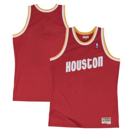 Houston Rockets Mitchell & Ness 1996-97 Hardwood Classics Swingman Jersey - Red - Front View