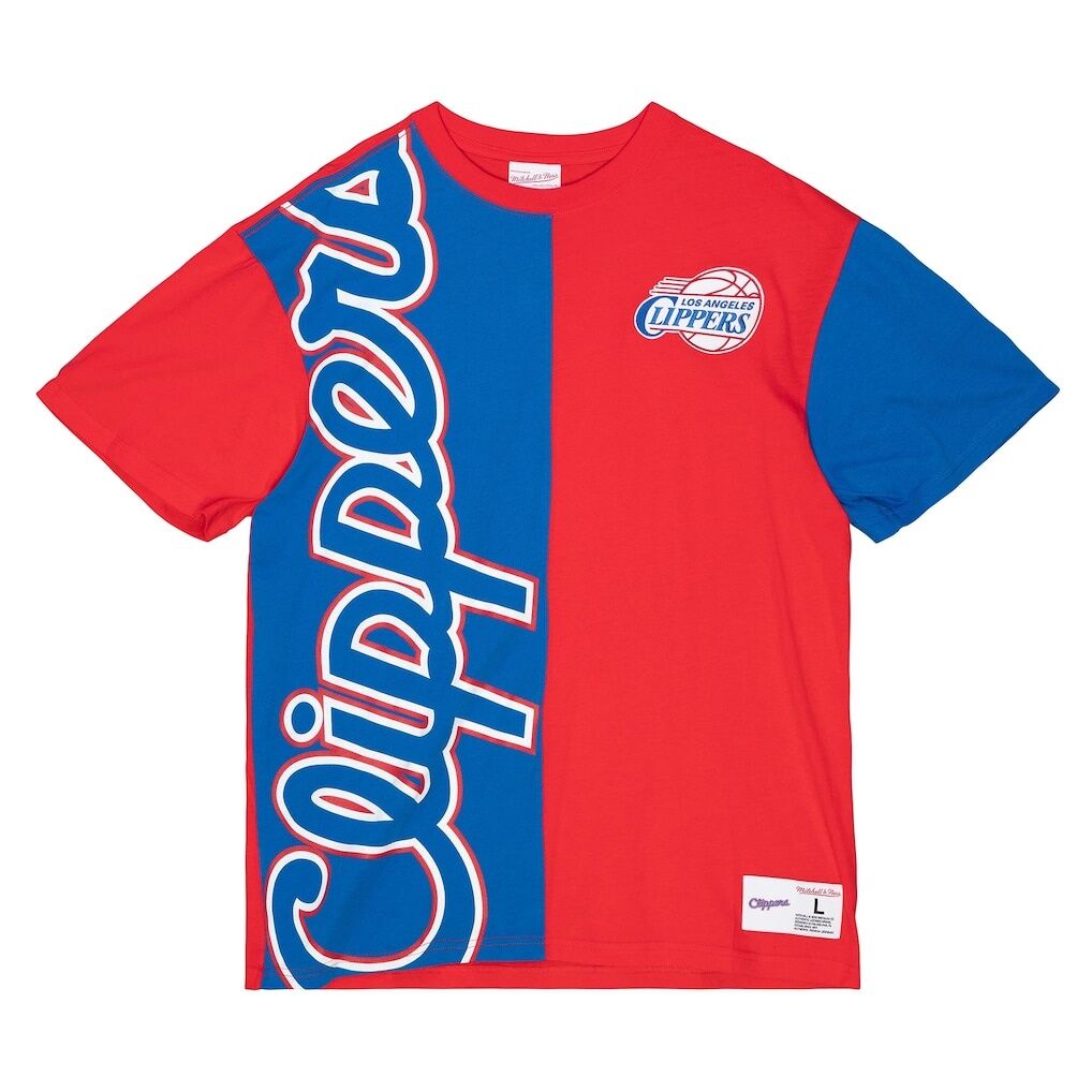 LA Clippers Mitchell & Ness Play By Play 2.0 T-Shirt – Royal/Red