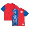 LA Clippers Mitchell & Ness Play By Play 2.0 T-Shirt - - Front View