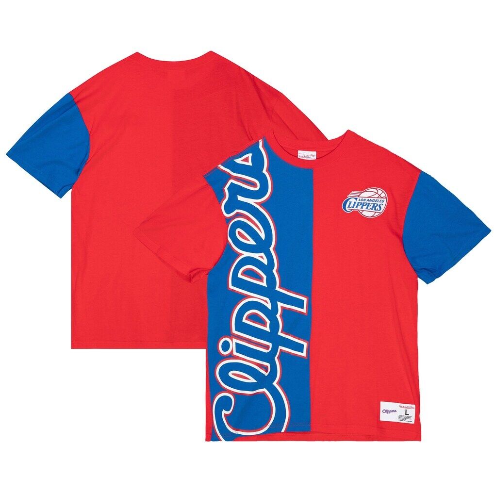 LA Clippers Mitchell & Ness Play By Play 2.0 T-Shirt – Royal/Red
