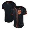 San Francisco Giants Nike Youth Alternate Limited Jersey - Black - Front View