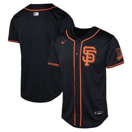 San Francisco Giants Nike Youth Alternate Limited Jersey - Black - Front View