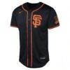 San Francisco Giants Nike Youth Alternate Limited Jersey - Black - Side View