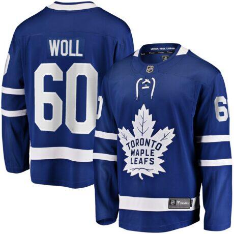 Joseph Woll Toronto Maple Leafs Fashion7 Home Premier Breakaway Player Jersey - Blue - Front View