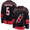 Jalen Chatfield Carolina Hurricanes Fashion7 Home Premier Breakaway Player Jersey - Black - Front View