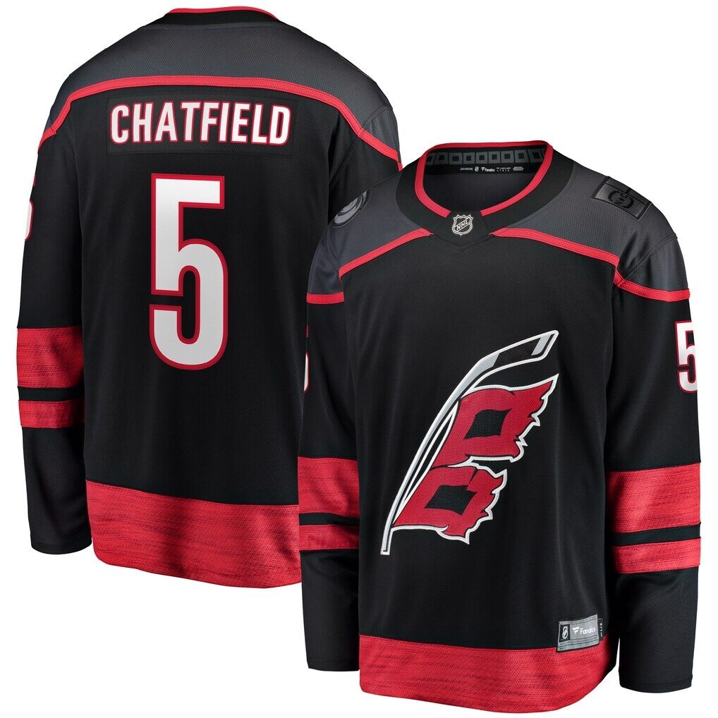 Jalen Chatfield Carolina Hurricanes Fashion7 Home Premier Breakaway Player Jersey