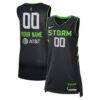 Seattle Storm Nike Unisex 2024 Rebel Edition Custom Jersey - Black - Front View