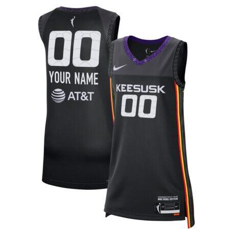 Connecticut Sun Nike Unisex 2024 Rebel Edition Custom Jersey - Black - Front View