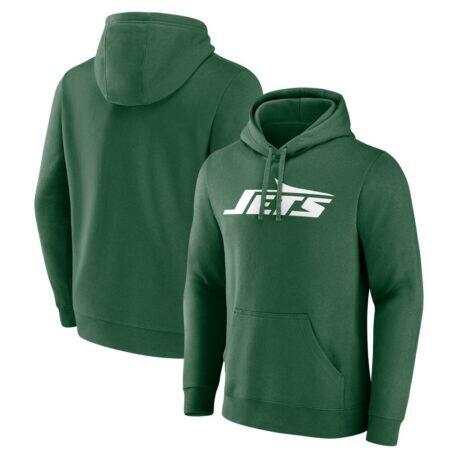 New York Jets Fashion7 Primary Logo Pullover Hoodie - Green - Front View