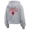 Chicago Bulls WEAR by Erin Andrews Women's Speckled Radiator Full-Zip Hoodie - - Detail View
