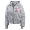 Chicago Bulls WEAR by Erin Andrews Women's Speckled Radiator Full-Zip Hoodie - - Side View