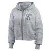 LA Clippers WEAR by Erin Andrews Women's Speckled Radiator Full-Zip Hoodie - - Back View