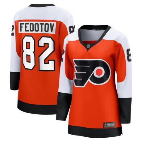 Ivan Fedotov Philadelphia Flyers Fashion7 Women's Home Premier Breakaway Player Jersey Breakaway Jersey - Orange - Front View