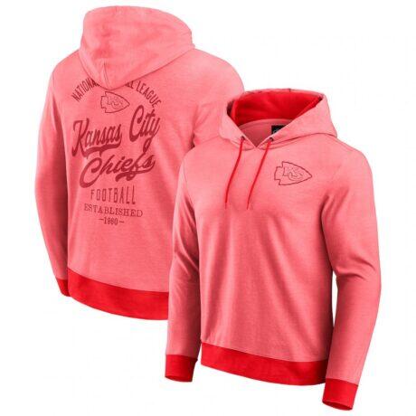 Kansas City Chiefs Darius Rucker Collection by Fashion7 Tonal Knit Pullover Hoodie - Red - Front View