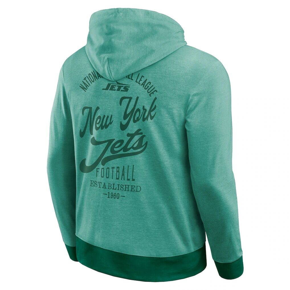 New York Jets Darius Rucker Collection by Fashion7 Tonal Knit Pullover Hoodie