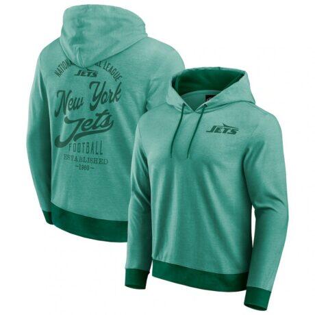 New York Jets Darius Rucker Collection by Fashion7 Tonal Knit Pullover Hoodie - Green - Front View