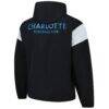 Charlotte FC '90s Premium Anorak Half-Zip Hoodie Jacket - Black - Front View