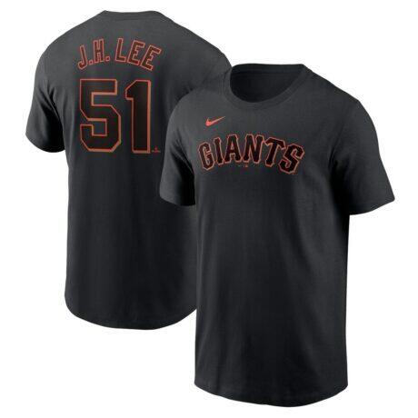 Jung Hoo Lee San Francisco Giants Nike Fuse Name & Number T-Shirt – Black - - Front View
