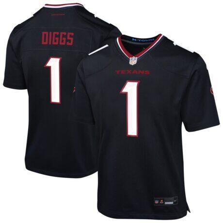 Stefon Diggs Houston Texans Nike Youth Team Player Game Jersey - Navy - Front View