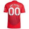 Manchester United adidas 2024/25 Home Authentic Custom Jersey - Red - Detail View