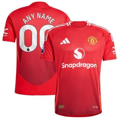 Manchester United adidas 2024/25 Home Authentic Custom Jersey - Red - Front View