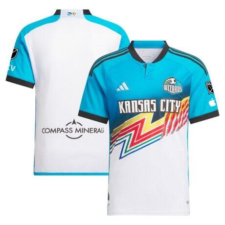 Sporting Kansas City adidas 2024 Archive Authentic Jersey - White - Front View