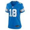 Isaac TeSlaa Detroit Lions Nike Women's Game Player Jersey - Blue - Side View