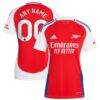 Arsenal adidas Women's 2024/25 Home Replica Custom Jersey - Red - Front View