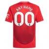 Manchester United adidas Youth 2024/25 Home Replica Custom Jersey - Red - Detail View
