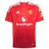 Manchester United adidas Youth 2024/25 Home Replica Custom Jersey - Red - Side View