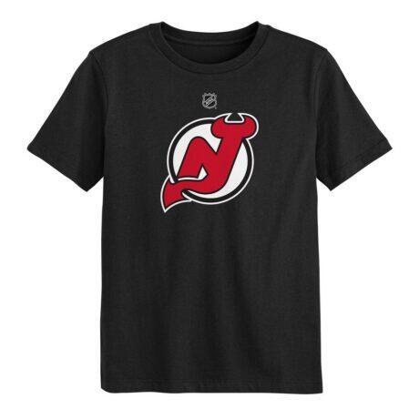 New Jersey Devils Outerstuff Preschool Primary Logo T-Shirt - Black - Front View