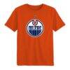 Edmonton Oilers Outerstuff Preschool Primary Logo T-Shirt - Orange - Front View