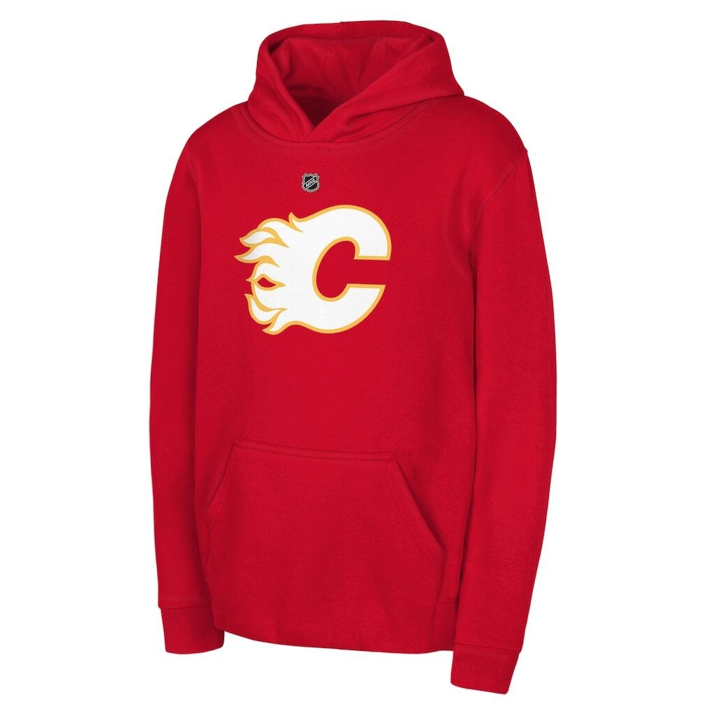 Calgary Flames Outerstuff Youth Primary Logo Pullover Hoodie