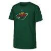 Minnesota Wild Outerstuff Youth Primary Logo T-Shirt - Green - Front View