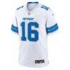 Jared Goff Detroit Lions Nike Game Jersey - White - Side View