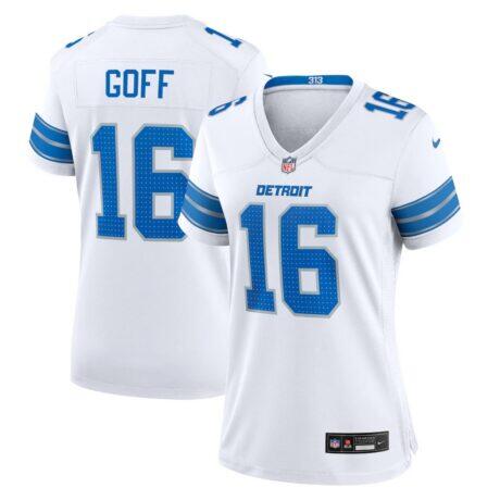 Jared Goff Detroit Lions Nike Women's Game Jersey - White - Front View